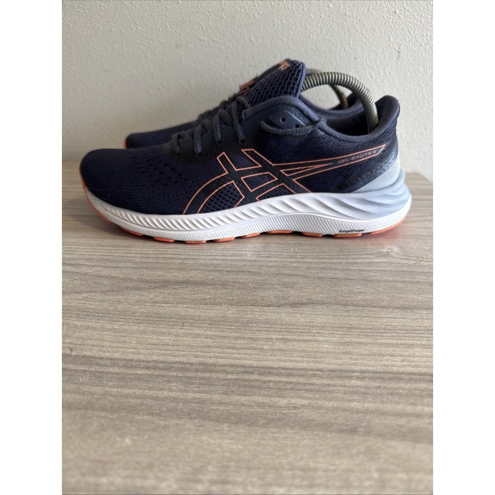ASICS Women's Gel Excite 8 Navy Orange Sneakers Sz 10.5 Shoes